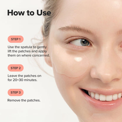 Imported USA Beauty of Joseon Revive eye patch container displaying complete product usage instructions.