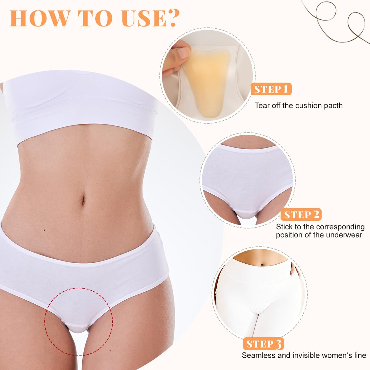 Iyrnisfem 4-pack variety concealer pads for swimwear