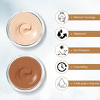 Close up texture of NOBA Nusitryco waterproof tattoo cover cream