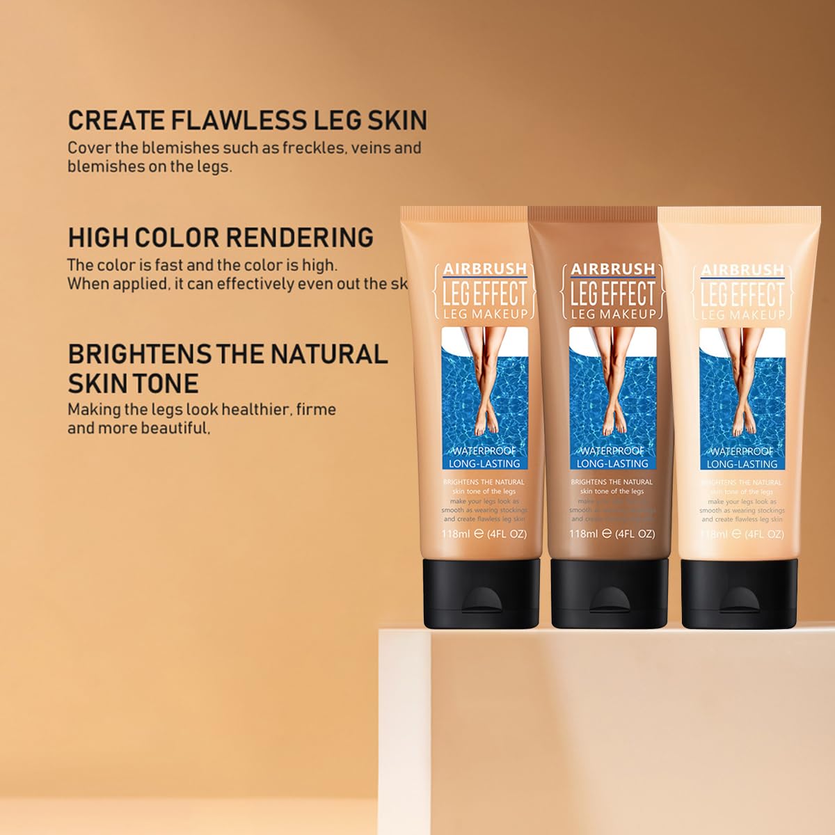 Long lasting body foundation for smooth legs