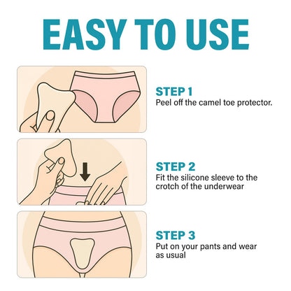 Four piece set of invisible camel toe cover pads