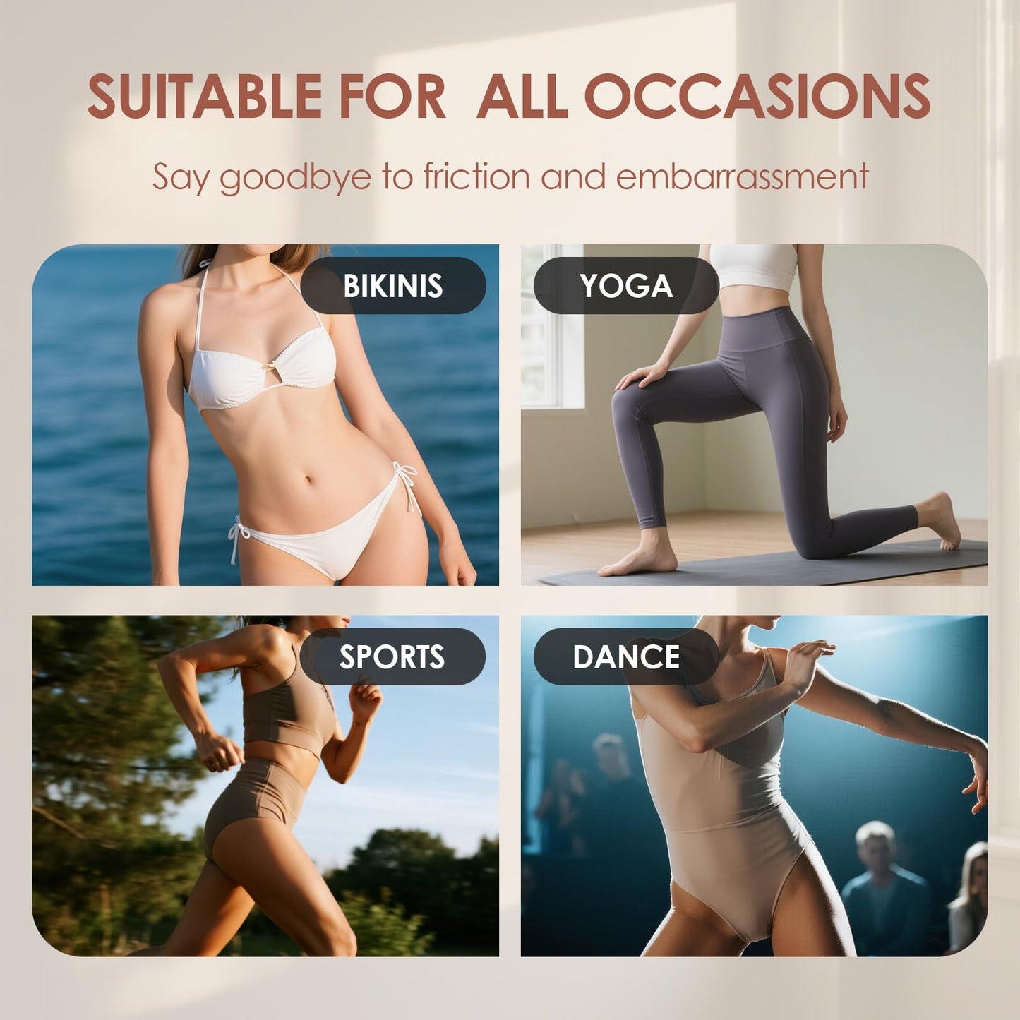 Hapife Smooth Front Concealer Pad for leggings