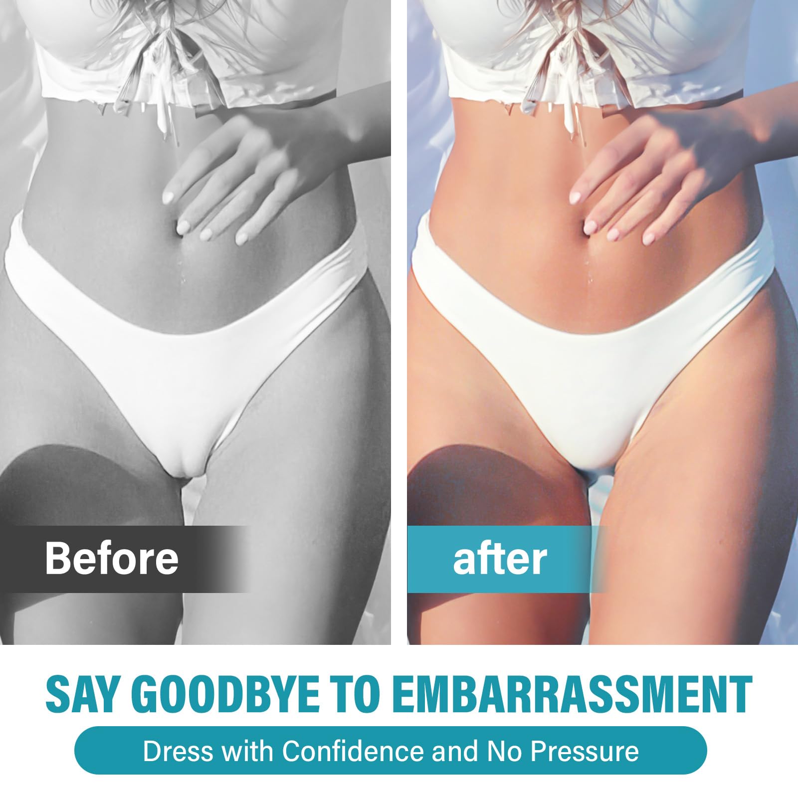 Bnf camel toe concealer pads showing slim profile