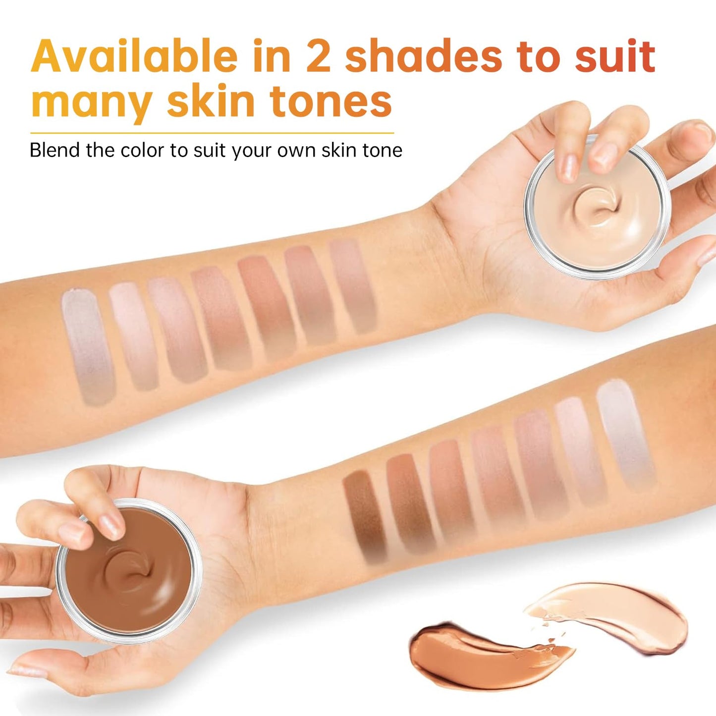 Model showing before and after using Bio-Dimot concealer