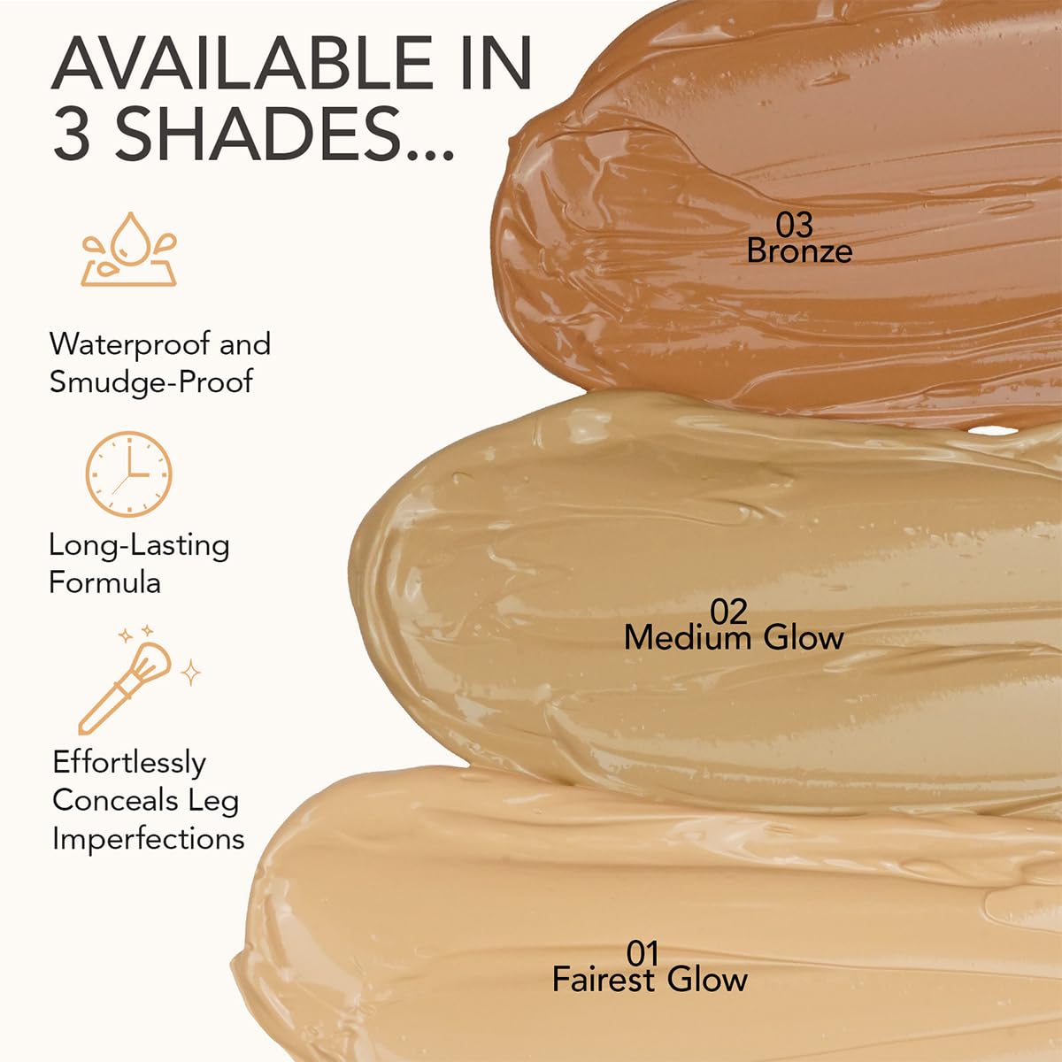 Bekoeen medium glow body makeup texture swatch
