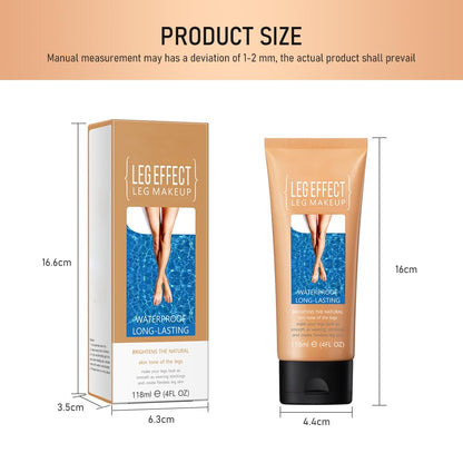 Applying Skynest leg makeup for a flawless finish
