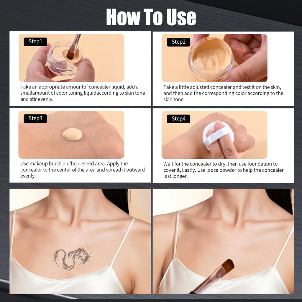 Vaneria smudge-proof body concealer set packaging box