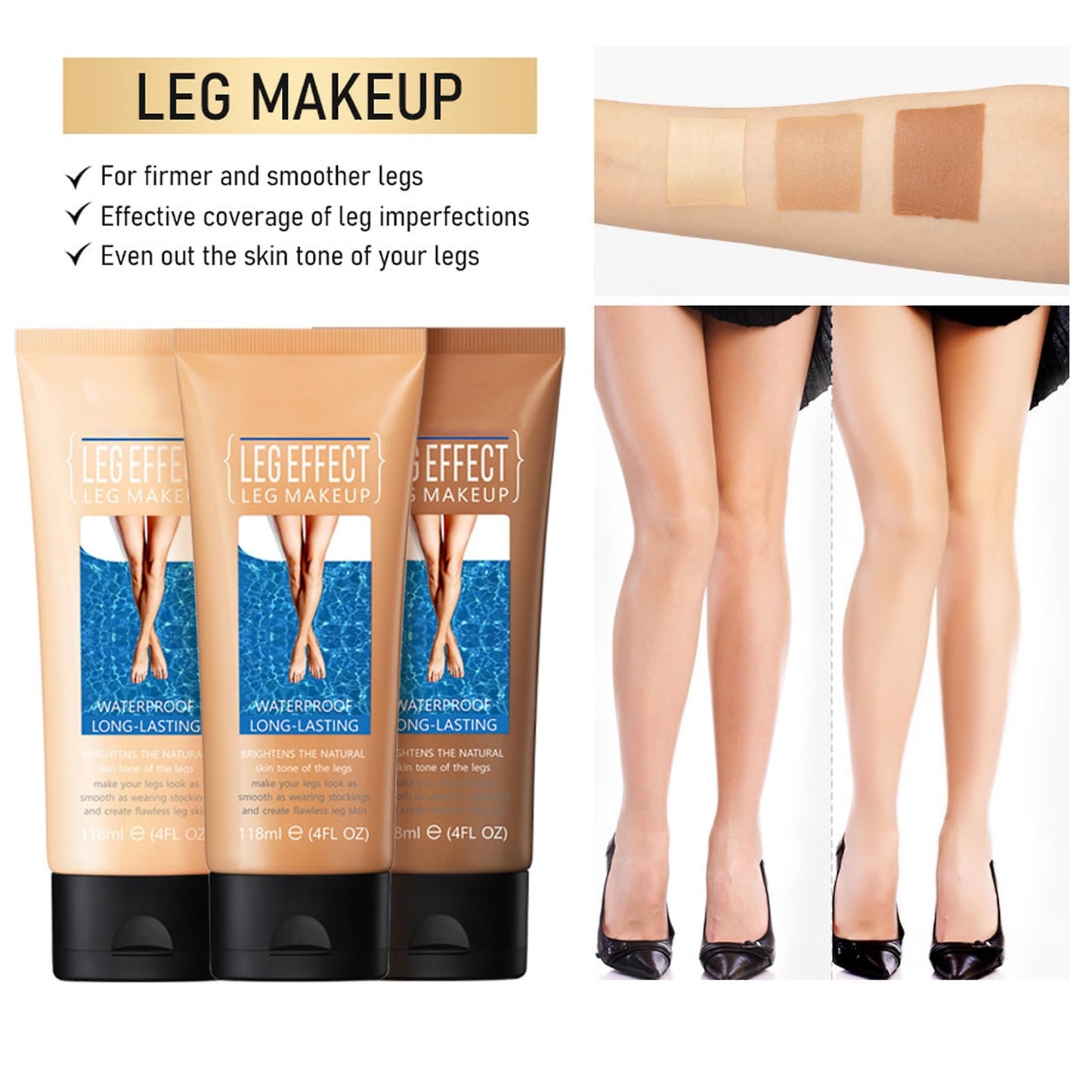 LuckNest body foundation medium glow texture swatch