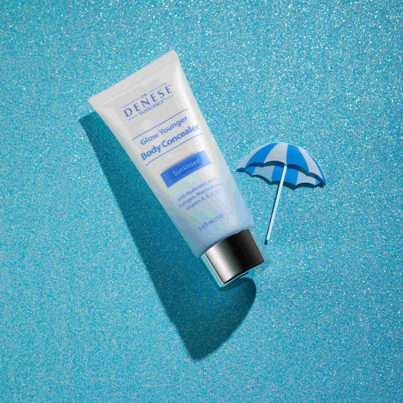 Dr. Denese Glow Younger Body Concealer cap and squeeze tube profile.