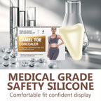 Four pieces of beige anti camel toe pads with packaging