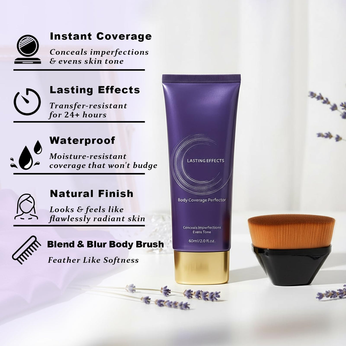 Charunee complexion perfector cream dispensed on skin