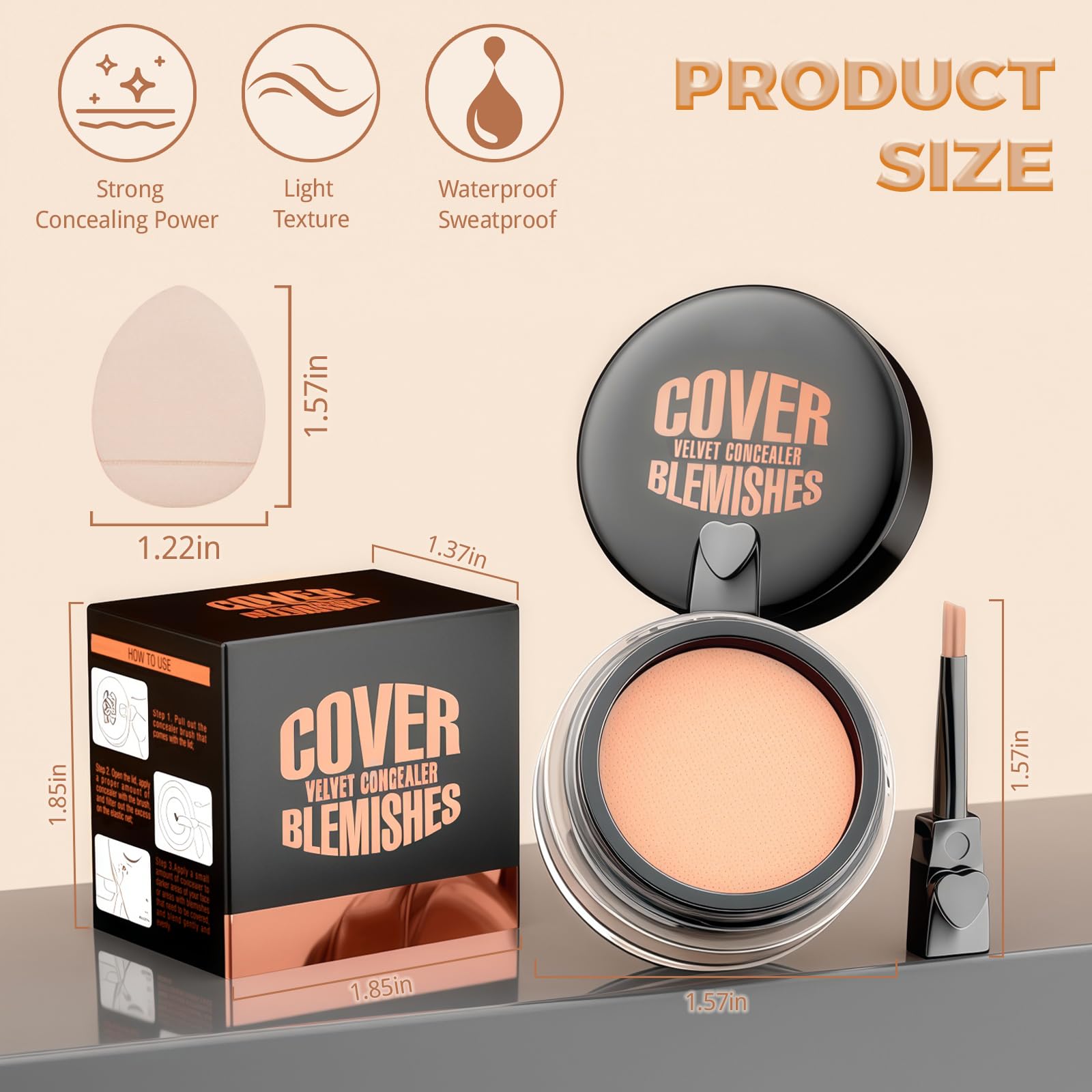 Full set of Dageda concealer with accessories