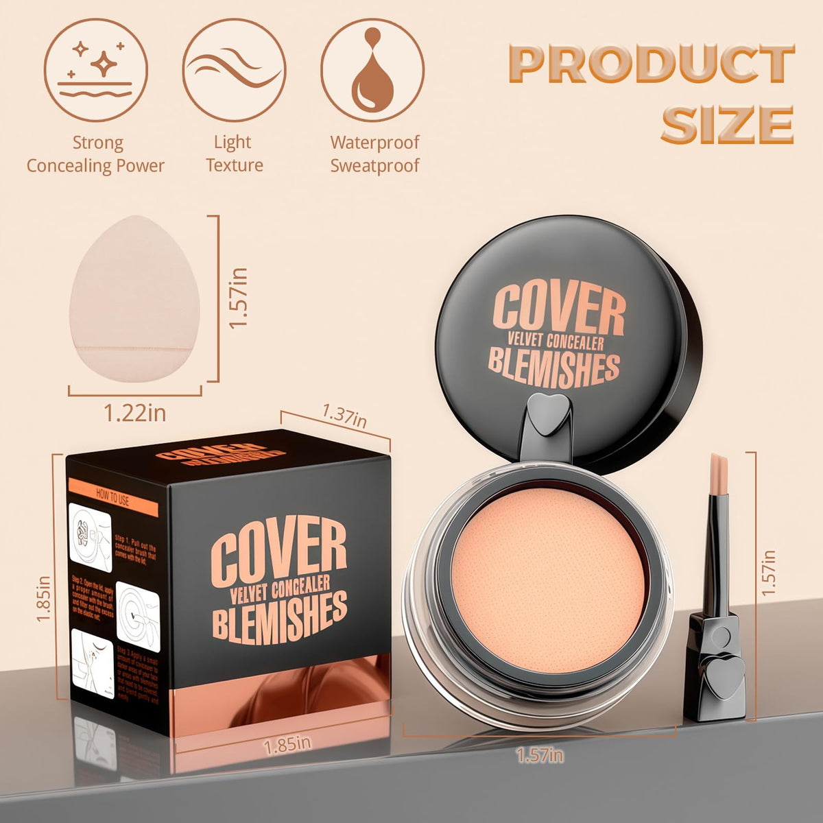Dageda body and face concealer close up texture
