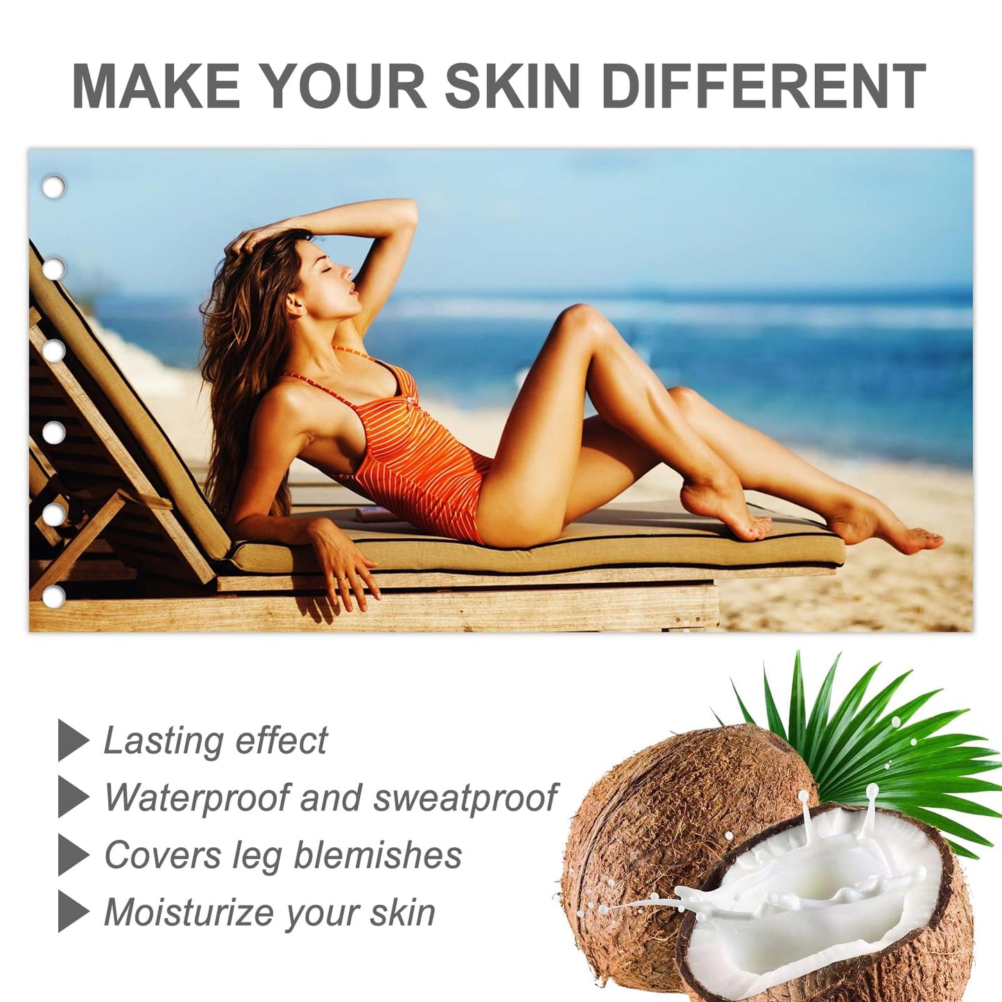 Drtru waterproof leg foundation for dark skin tones