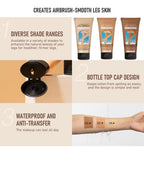 Leg scar cover up cream applied on skin demonstrating coverage