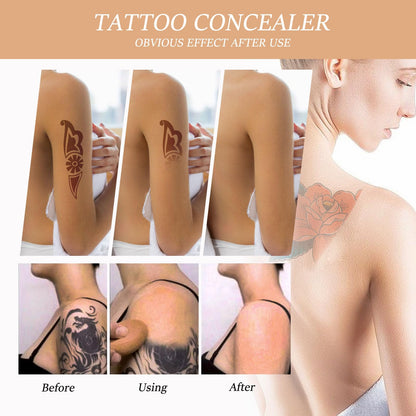 Waterproof tattoo makeup concealer showing texture