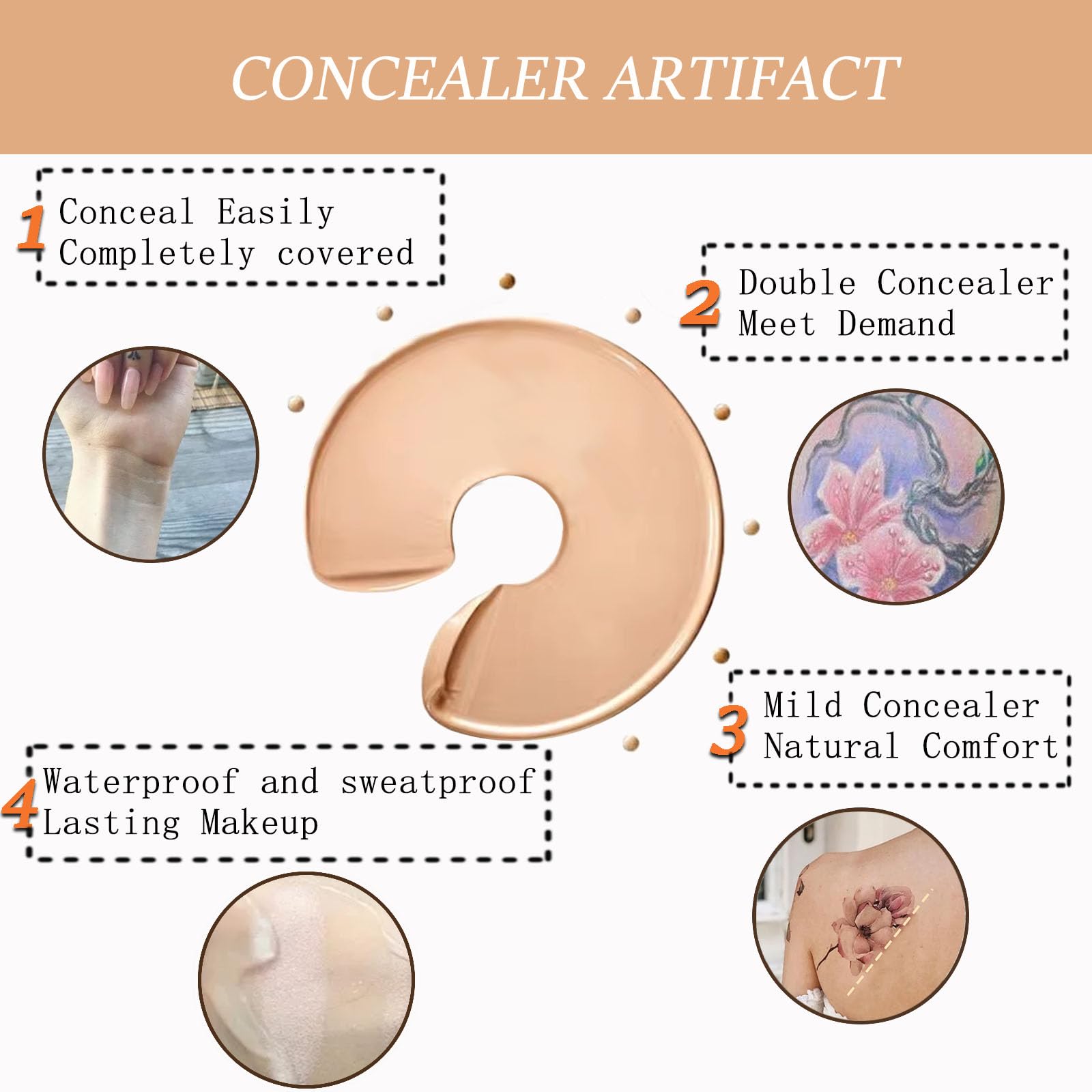 Professional skin concealing kit for men and women