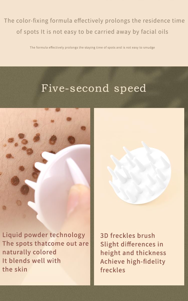 Multi-prong soft tip of the fake freckles makeup tool