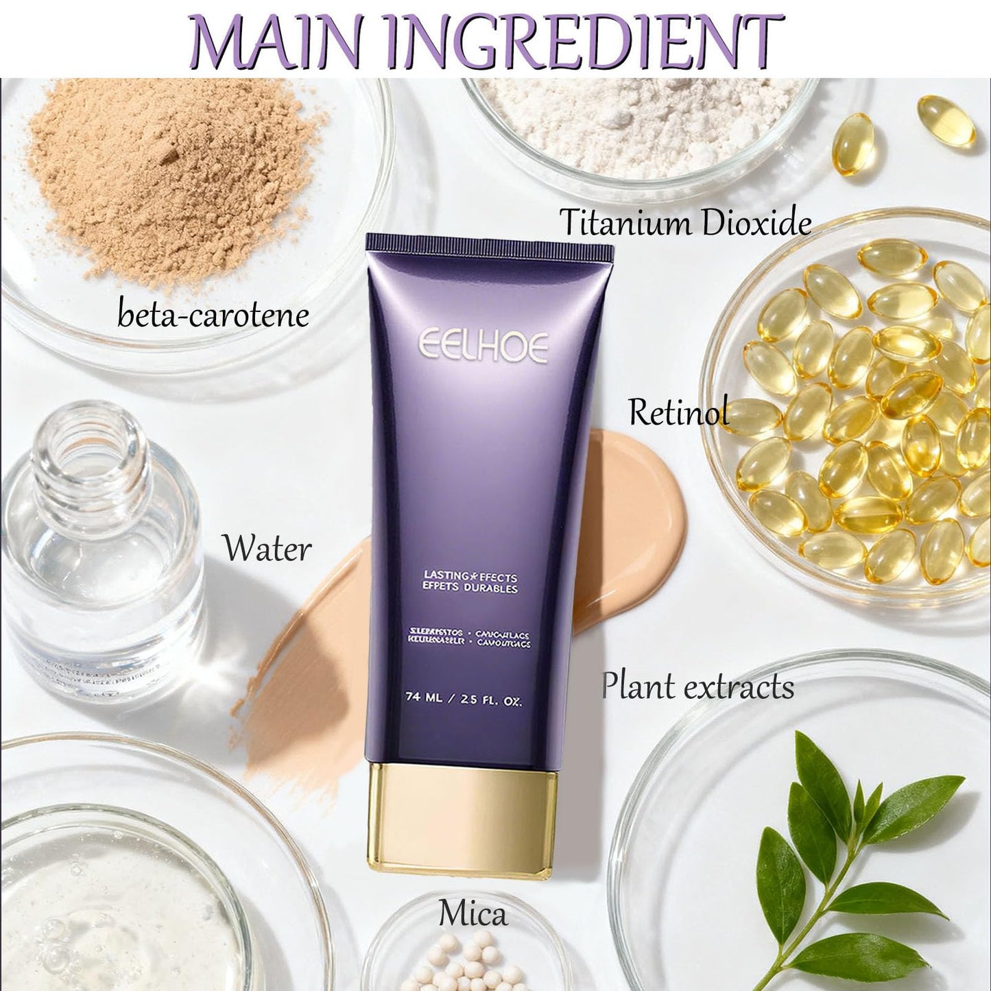 Waterproof full coverage foundation for legs and body