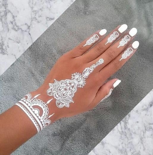 Zindra The Henna Plug H Paste Colored Bottle shown with temporary tattoo art