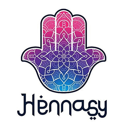 Hennasy temporary body art applicator packaging detailing the complete one ounce precision kit components.
