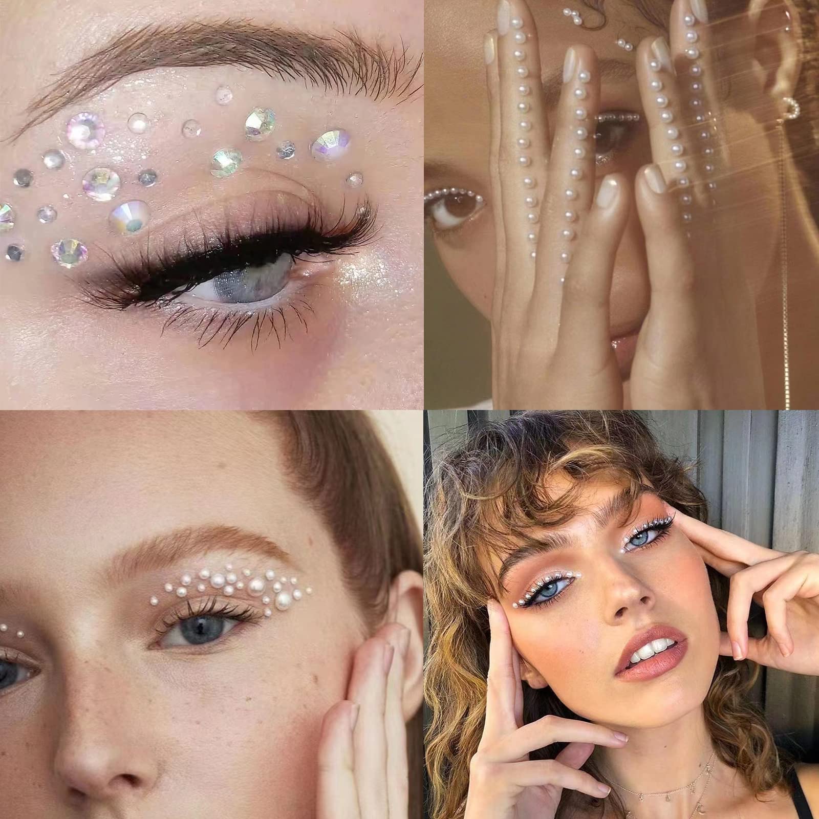 Variety pack of Nooepc self adhesive crystals for body art