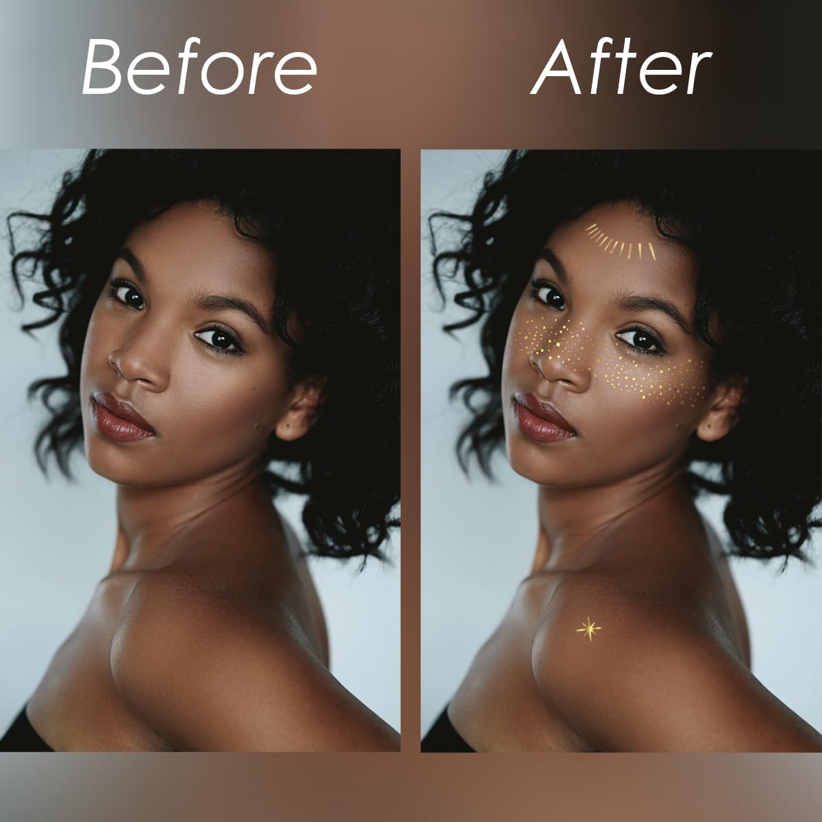 Step by step application guide for Cardiyar temporary face tattoos