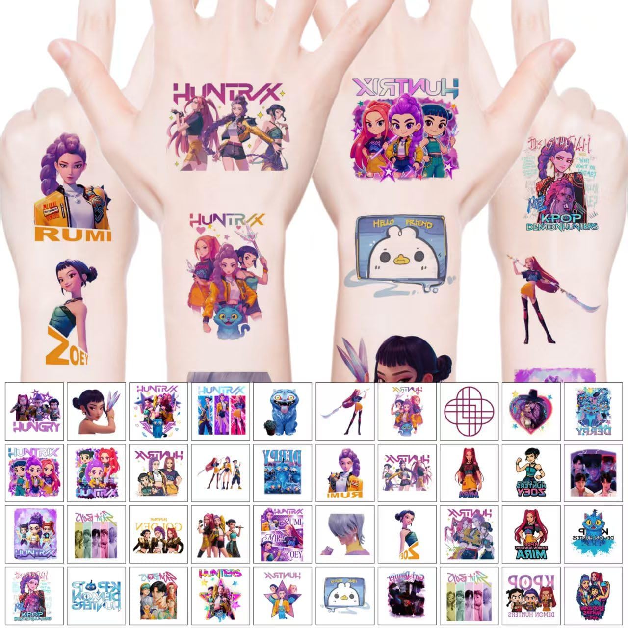 40 count pack of AGOODTO cartoon tattoo stickers for kids