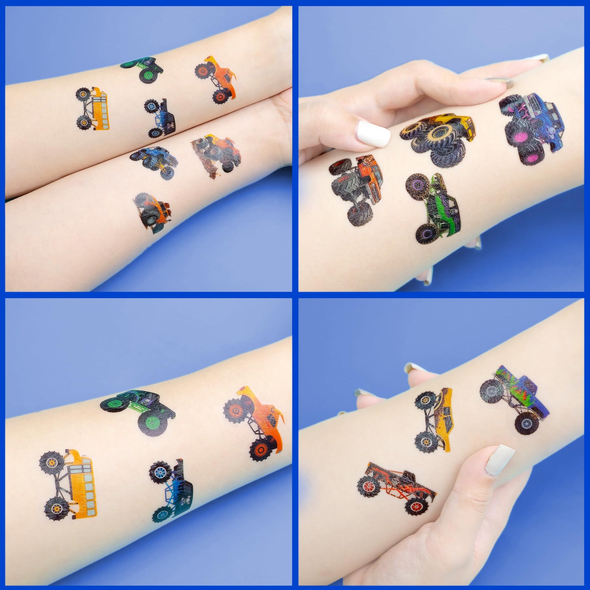 Detailed view of pre-cut perforated temporary tattoo sheets