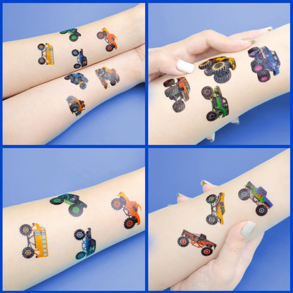 Detailed view of pre-cut perforated temporary tattoo sheets