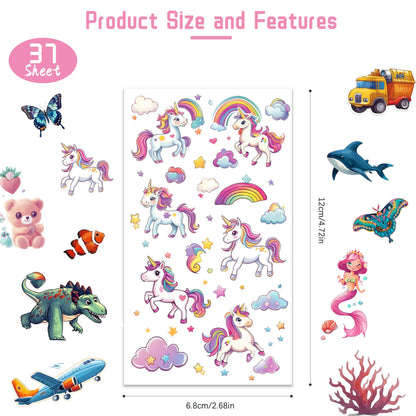Child-safe temporary tattoo stickers for birthday party favors