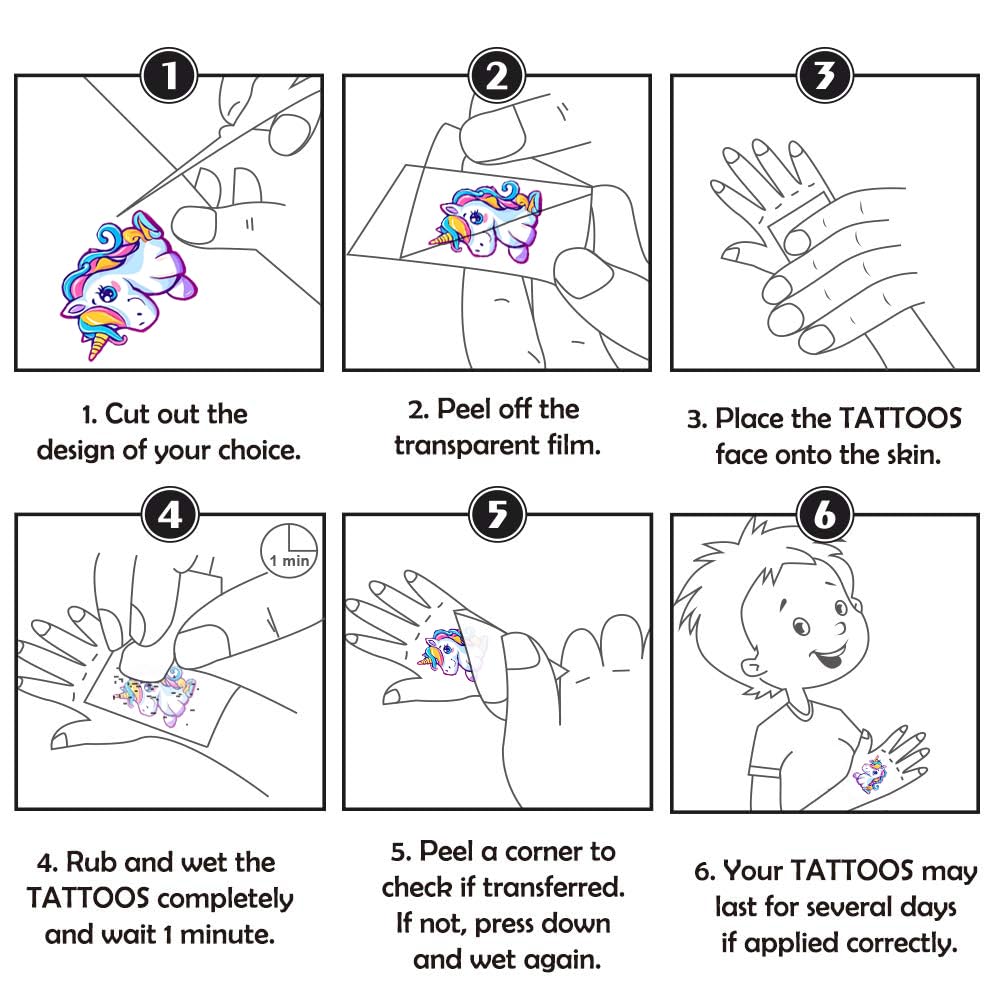 Packaging of Keikihipa temporary tattoos showing variety of designs