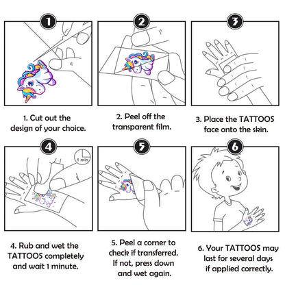 Packaging of Keikihipa temporary tattoos showing variety of designs