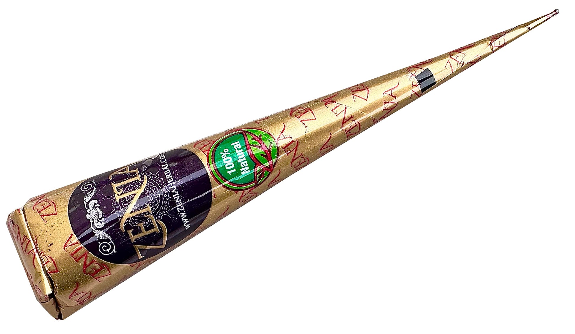 Close up of Zenia henna cone tip for intricate design