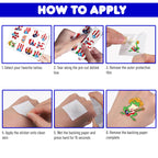96 piece Puerto Rico flag temporary tattoo collection spread out