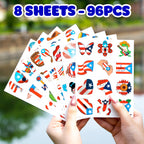 91Tattoos themed party favor set with flag graphics
