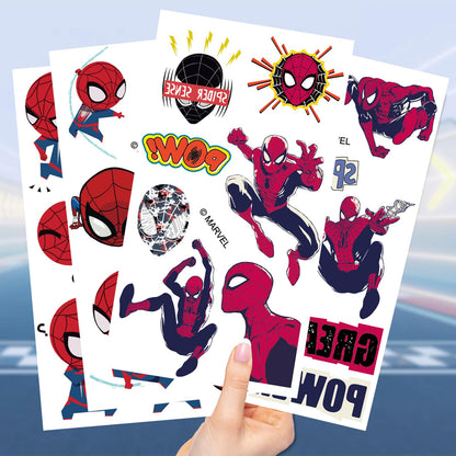 Full collection of 10 sheets Spiderman cartoon stickers
