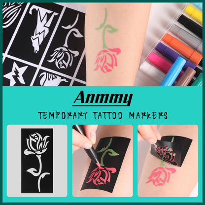 Anmmy body markers set showing vibrant colors and packaging