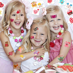 Assorted heart and monster temporary tattoo designs