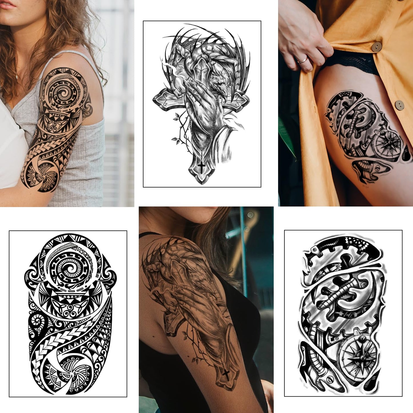 Yazhiji small temporary tattoo sheet for wrist and neck