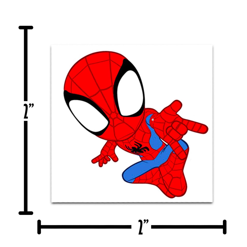 Spidey and Friends perforated tattoo sheets for kids party supplies