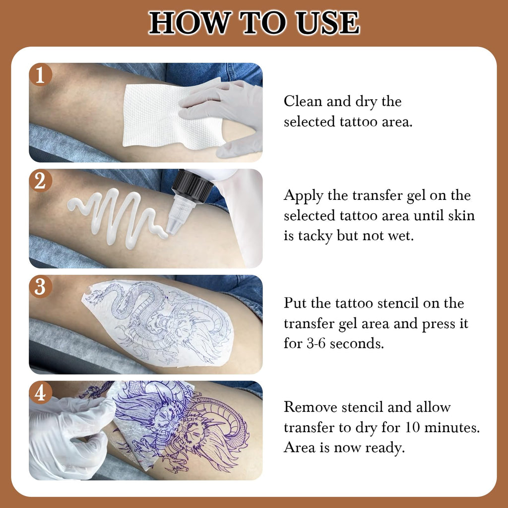 Top view of Pjordo 4 fluid ounce tattoo stencil transfer gel bottle.