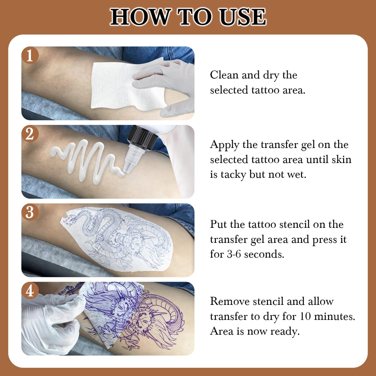 Top view of Pjordo 4 fluid ounce tattoo stencil transfer gel bottle.