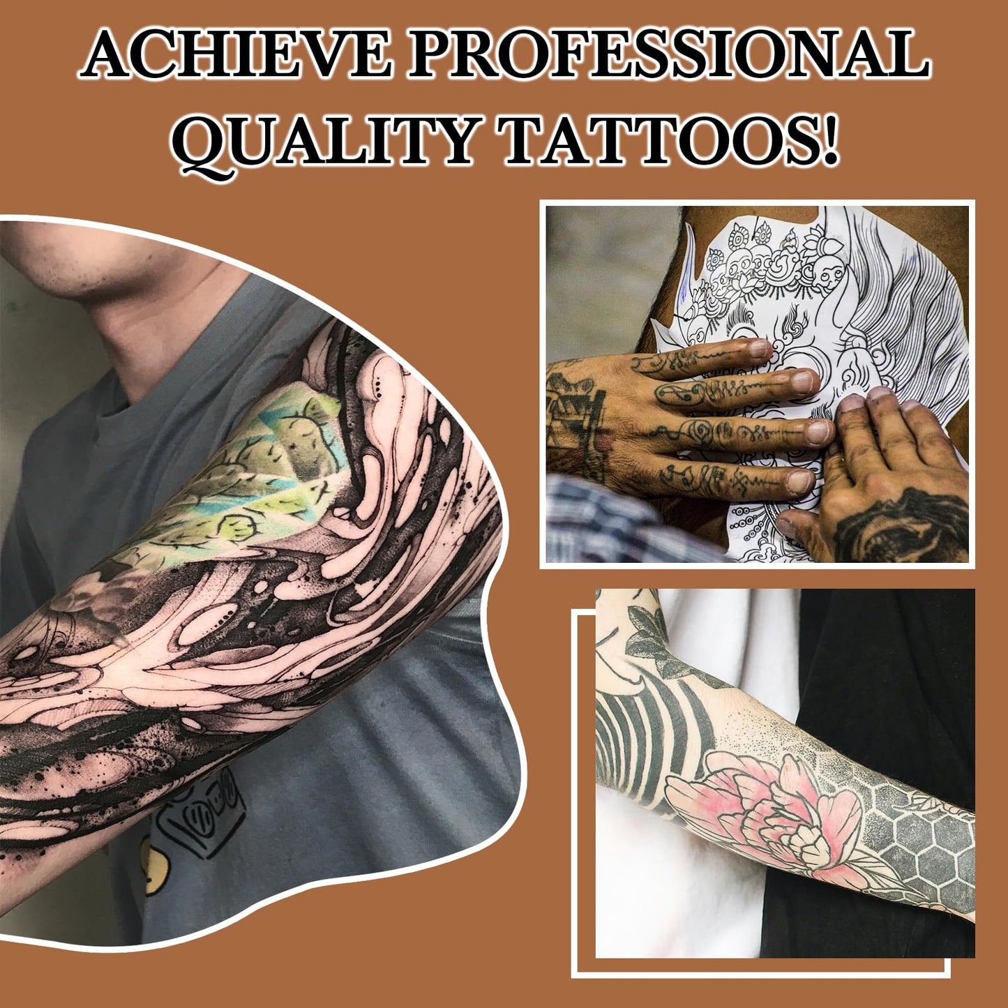 Pjordo tattoo stencil gel for precise machine stencil transfers.