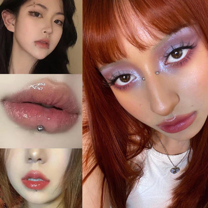 Applying Nooepc face gems with included tweezers