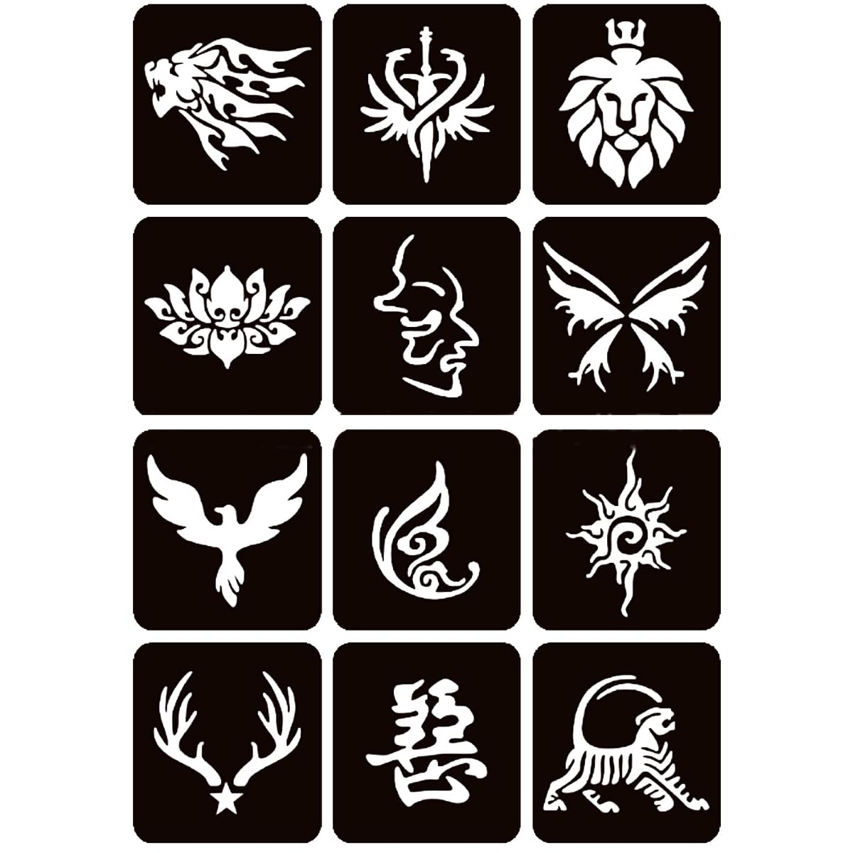 Full contents of the Moricher DIY temporary tattoo kit