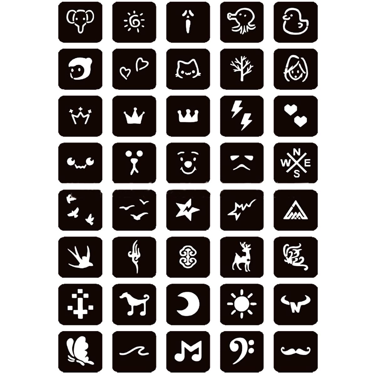 Application process of Moricher henna ink with stencil