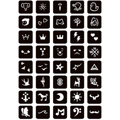Application process of Moricher henna ink with stencil