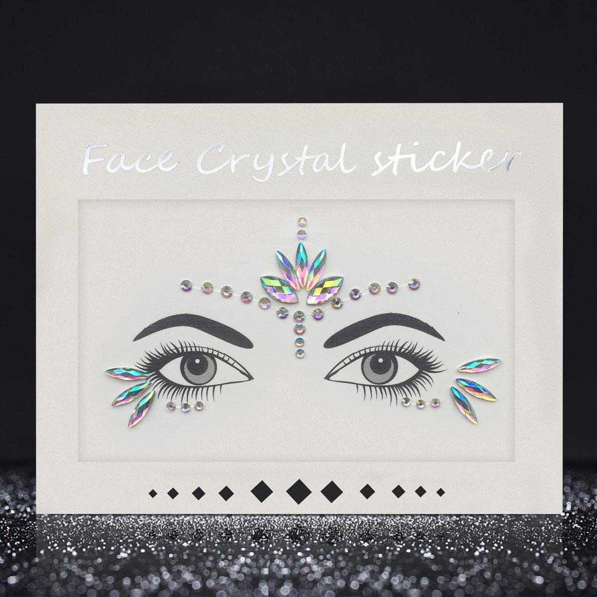 Wuios face gems pack for festival cosplay and rave look
