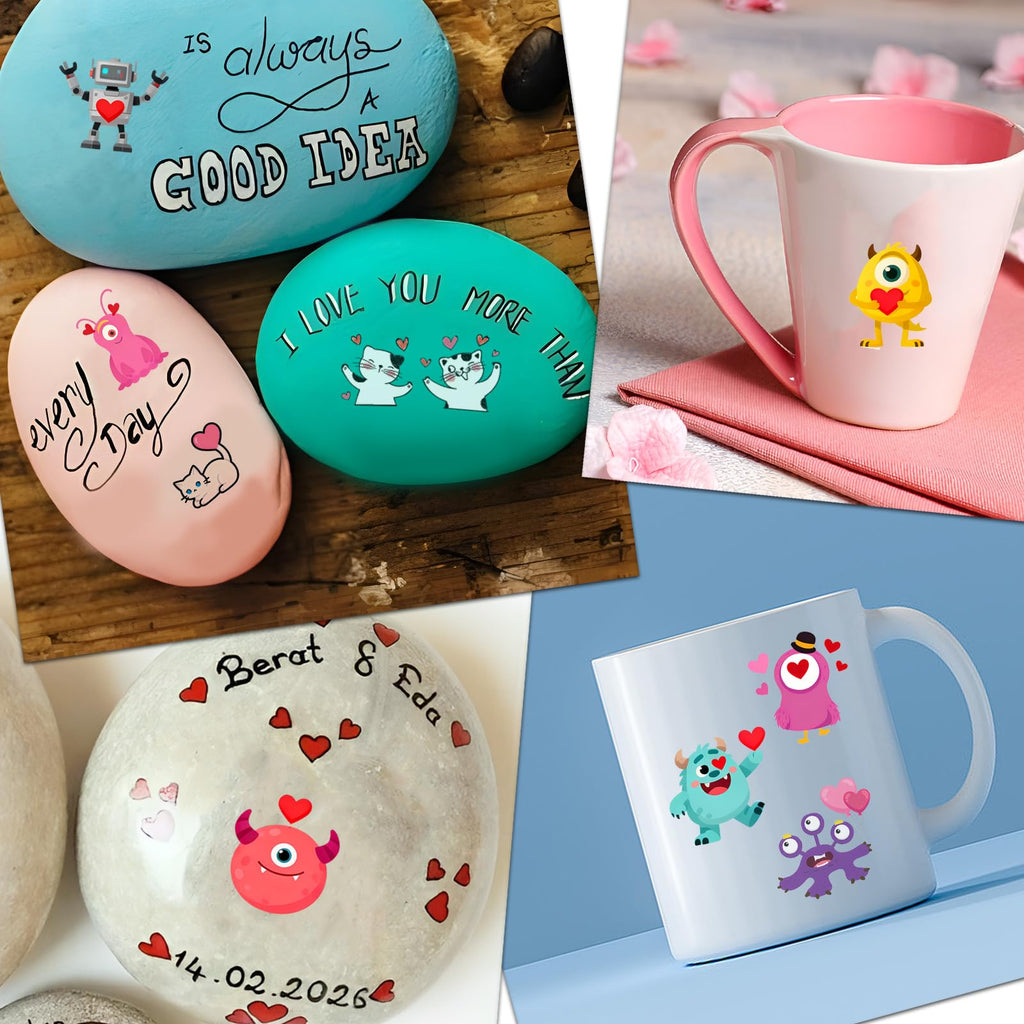 Collection of various Valentine's Day and Galentine's tattoo designs spread out.